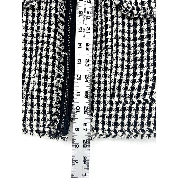 trf outerwear Houndstooth Mid-Length Womens Size XS Zipper Pocket Cozy Coat - Picture 5 of 8